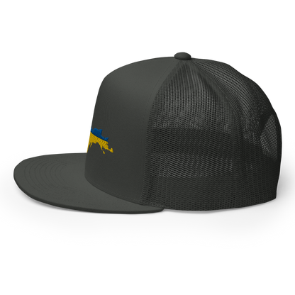 Michigan Upper Peninsula Trucker (w/ UP Ukraine Flag Outline) | 5-Panel