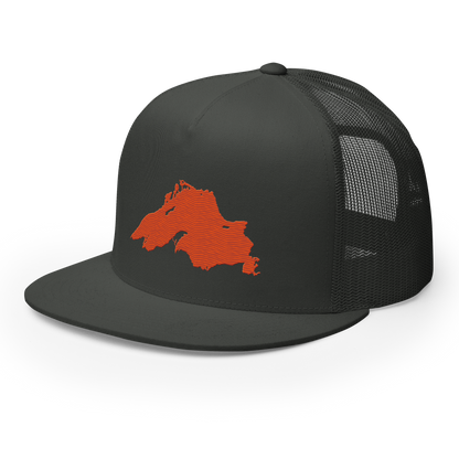 Lake Superior Trucker Hat | 5-Panel - Maple Leaf Orange