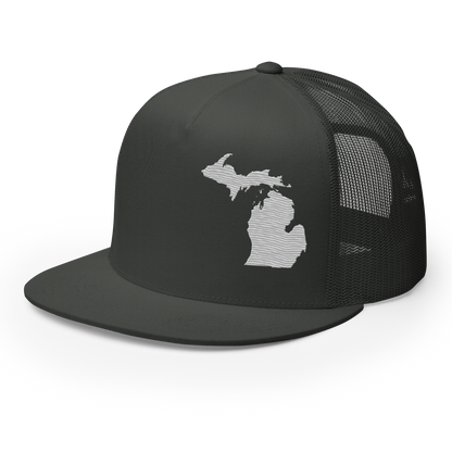 Michigan Trucker Hat | 5-Panel - Platinum Outline