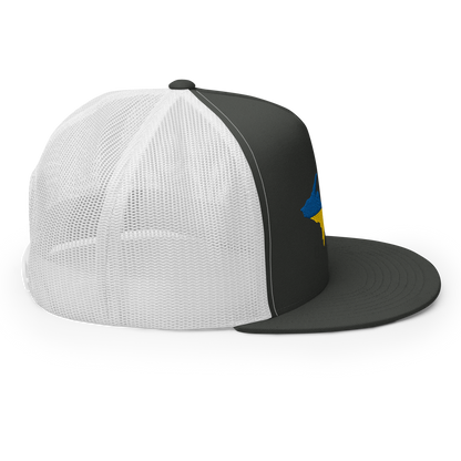 Michigan Upper Peninsula Trucker (w/ UP Ukraine Flag Outline) | 5-Panel