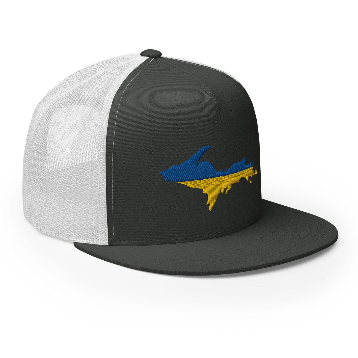 Michigan Upper Peninsula Trucker (w/ UP Ukraine Flag Outline) | 5-Panel