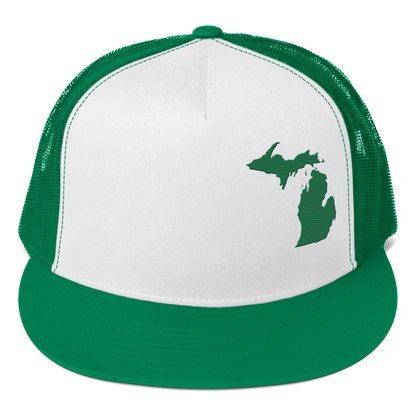 Michigan Trucker Hat | 5-Panel - Kelly Green Outline