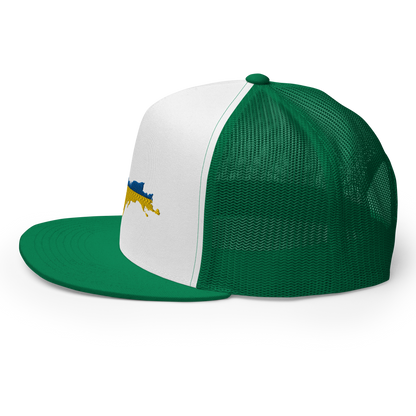 Michigan Upper Peninsula Trucker (w/ UP Ukraine Flag Outline) | 5-Panel