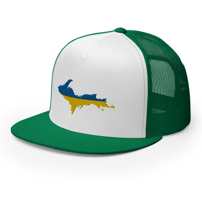 Michigan Upper Peninsula Trucker (w/ UP Ukraine Flag Outline) | 5-Panel