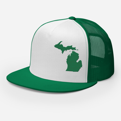 Michigan Trucker Hat | 5-Panel - Kelly Green Outline