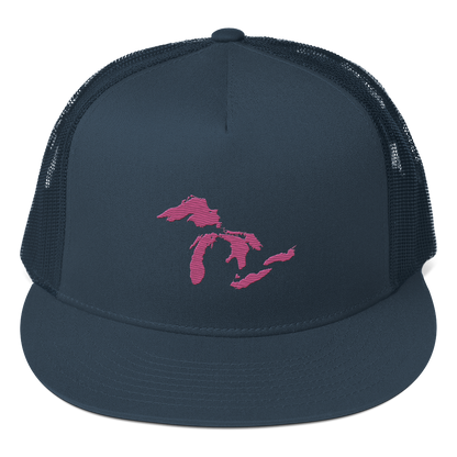 Great Lakes Trucker Hat (Apple Blossom Pink) | 5-Panel