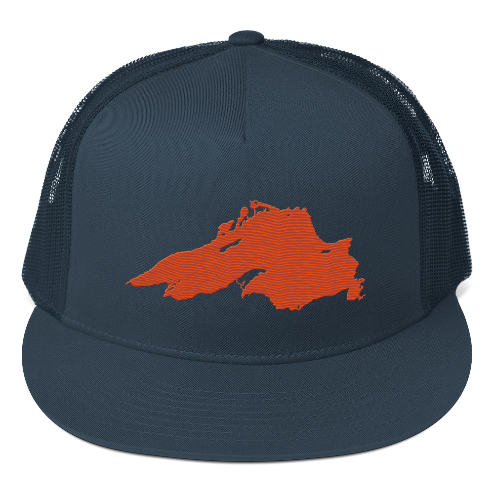 Lake Superior Trucker Hat | 5-Panel - Maple Leaf Orange