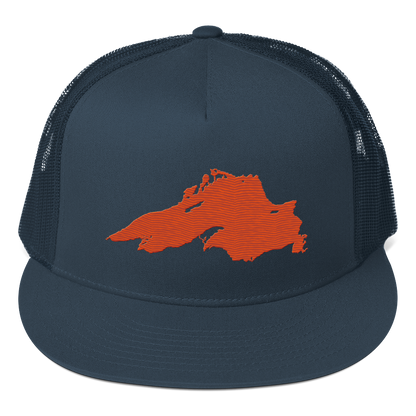 Lake Superior Trucker Hat | 5-Panel - Maple Leaf Orange