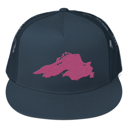 Lake Superior Trucker Hat | 5-Panel - Apple Blossom Pink