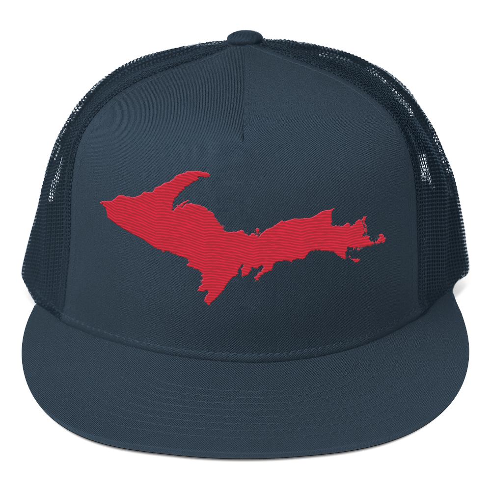 Upper Peninsula Trucker Hat | 5-Panel - Maple Leaf Orange