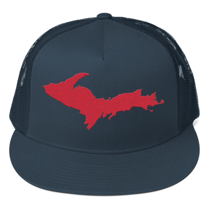 Upper Peninsula Trucker Hat | 5-Panel - Maple Leaf Orange