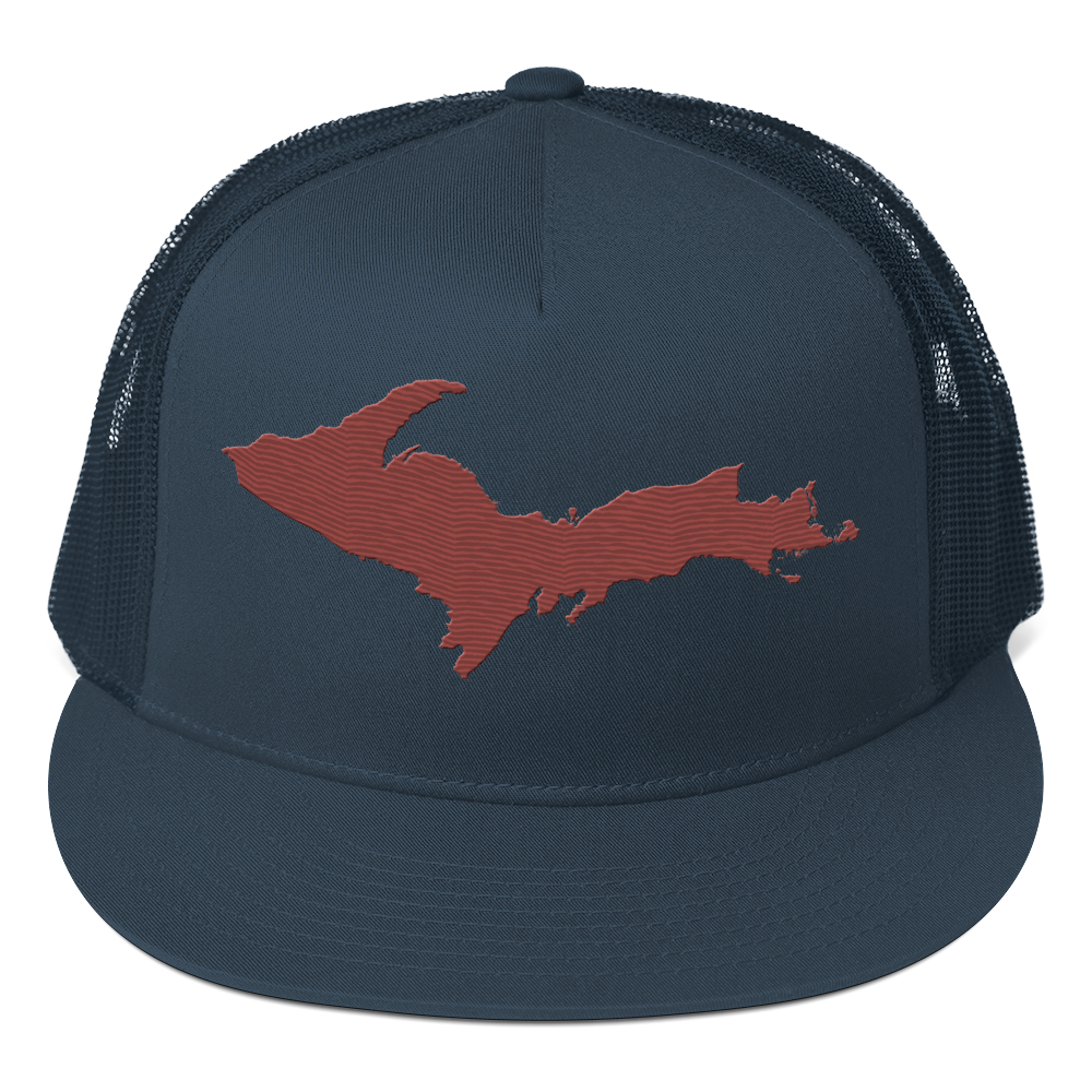 Upper Peninsula Trucker Hat | 5-Panel - Ore Dock Red