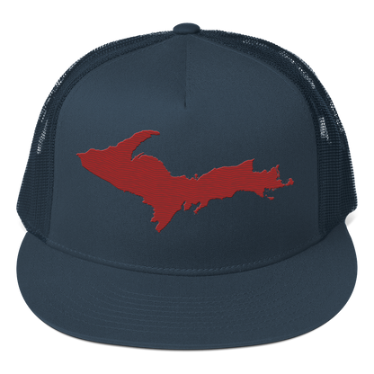 Upper Peninsula Trucker Hat | 5-Panel - Thimbleberry Red