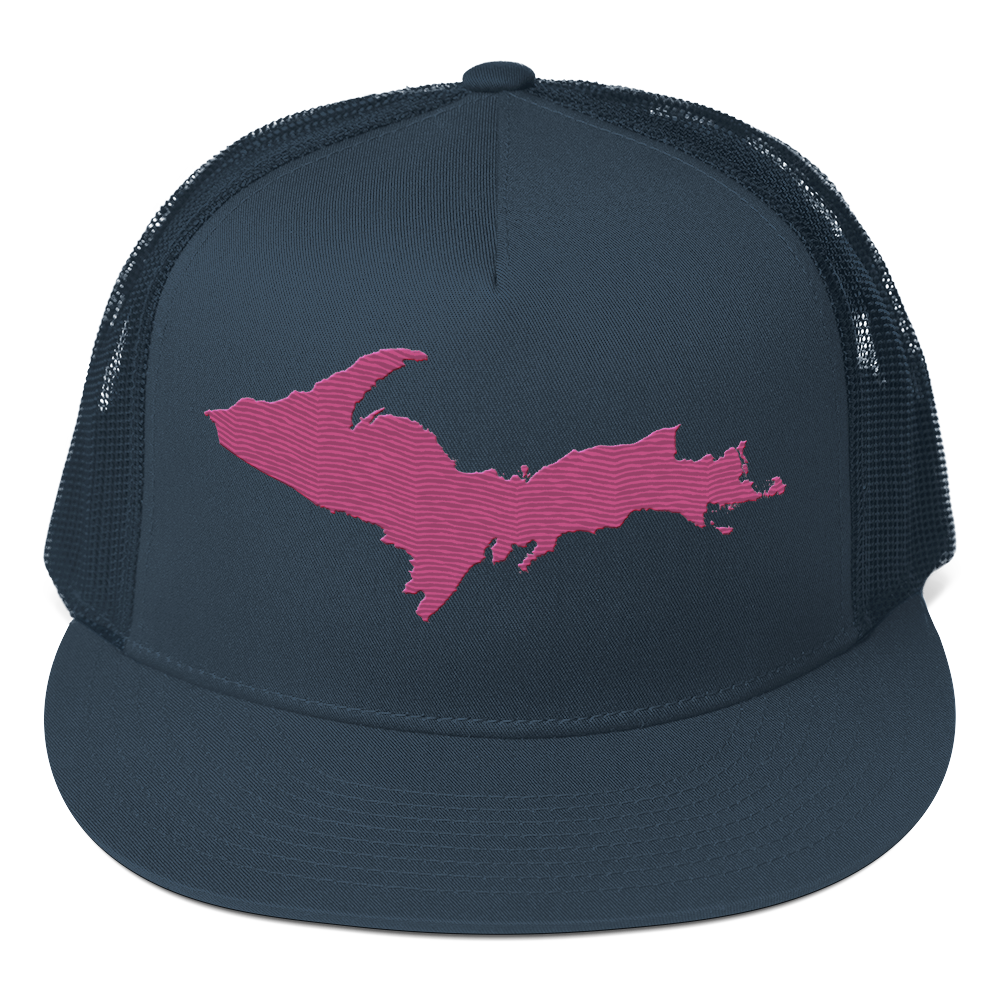 Upper Peninsula Trucker Hat | 5-Panel - Apple Blossom Pink