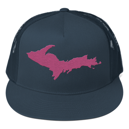 Upper Peninsula Trucker Hat | 5-Panel - Apple Blossom Pink