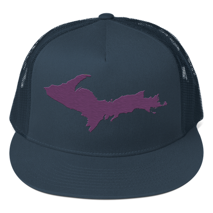 Upper Peninsula Trucker Hat | 5-Panel - Plum