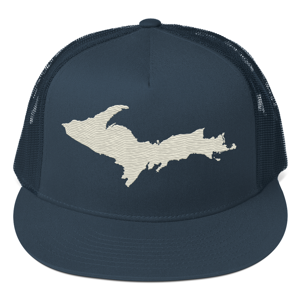 Upper Peninsula Trucker Hat | 5-Panel - Ivory White