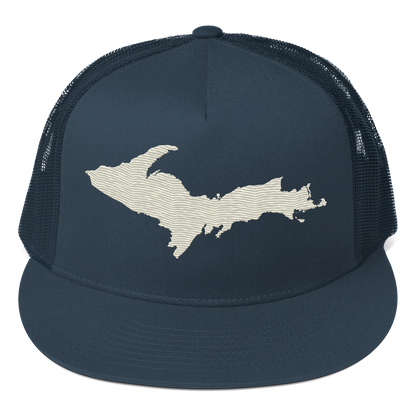 Upper Peninsula Trucker Hat | 5-Panel - Ivory White