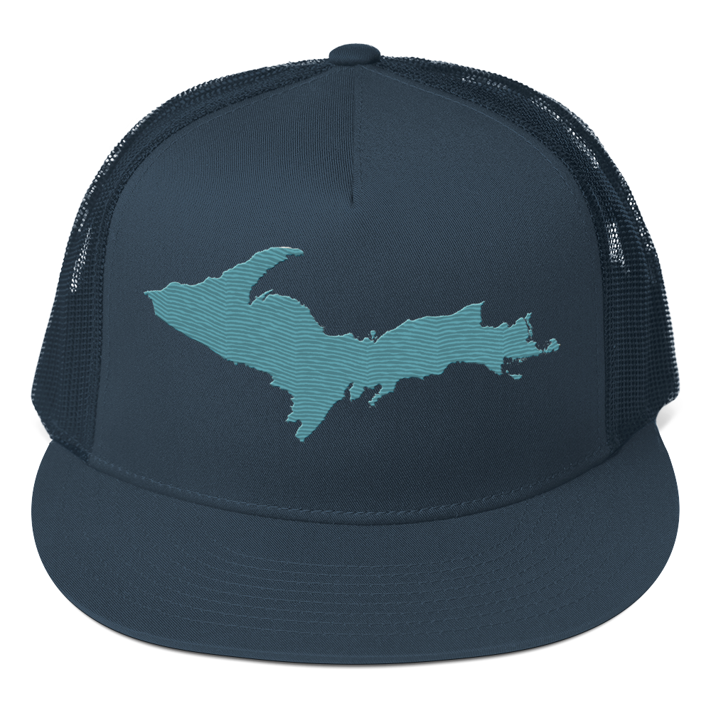 Upper Peninsula Trucker Hat | 5-Panel - Huron Blue