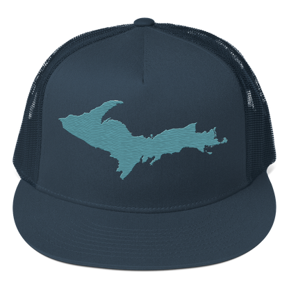 Upper Peninsula Trucker Hat | 5-Panel - Huron Blue