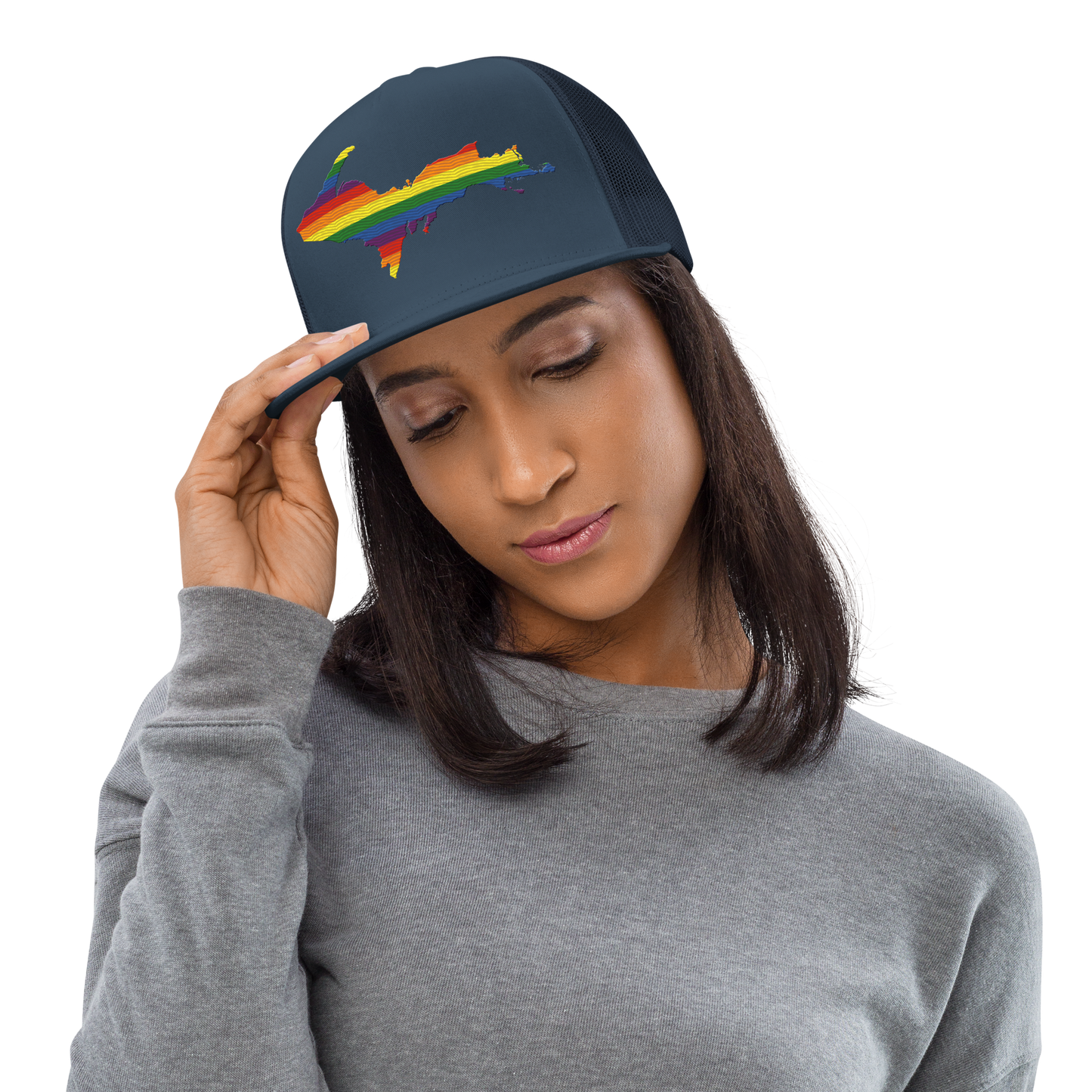 Upper Peninsula Trucker Hat | 5-Panel - Rainbow Pride Edition