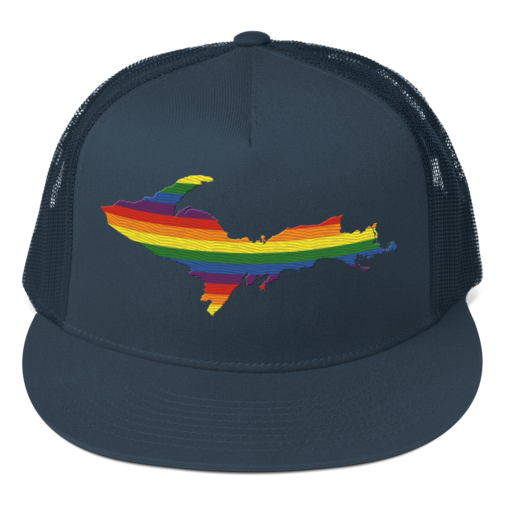 Upper Peninsula Trucker Hat | 5-Panel - Rainbow Pride Edition