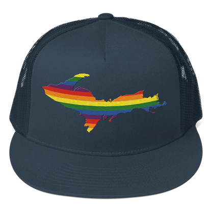 Upper Peninsula Trucker Hat | 5-Panel - Rainbow Pride Edition