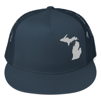 Michigan Trucker Hat | 5-Panel - Platinum Outline