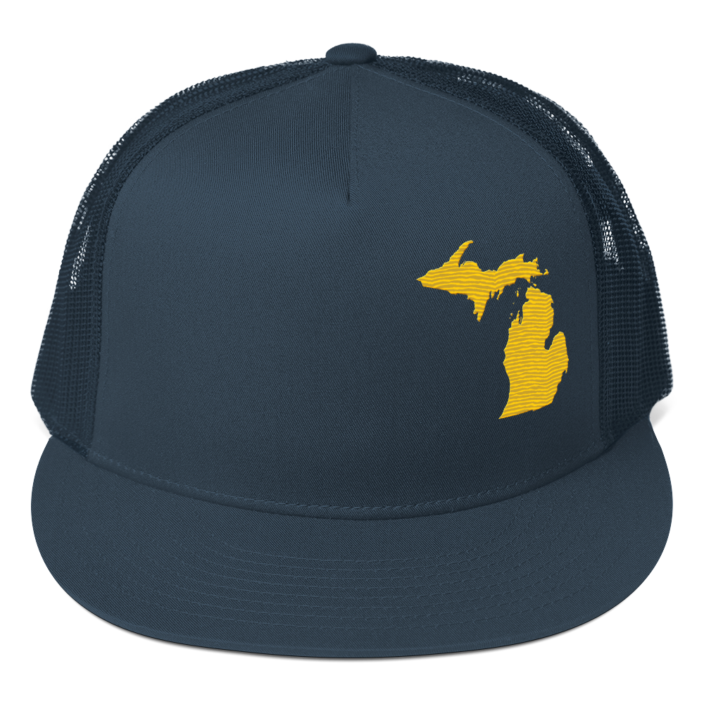 Michigan Trucker Hat | 5-Panel - Maize Outline