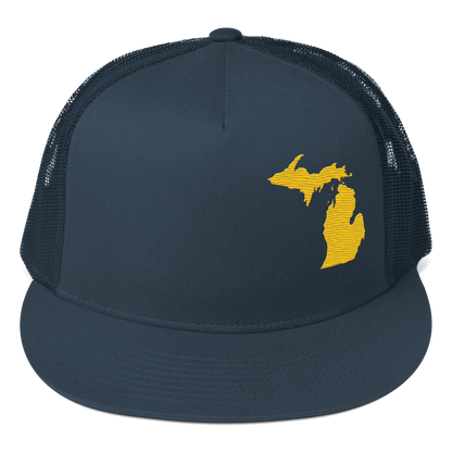 Michigan Trucker Hat | 5-Panel - Maize Outline