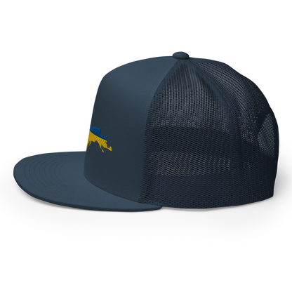 Michigan Upper Peninsula Trucker (w/ UP Ukraine Flag Outline) | 5-Panel