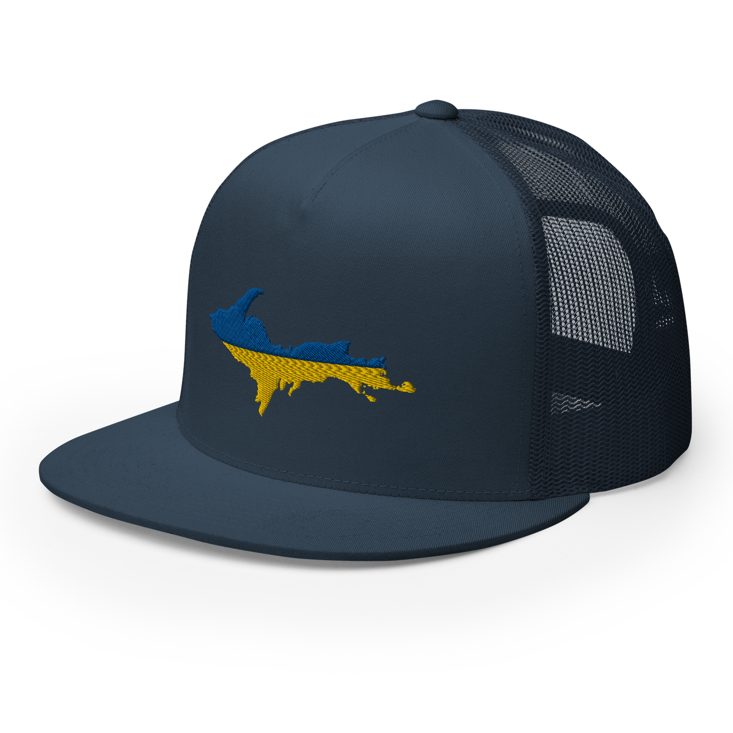 Michigan Upper Peninsula Trucker (w/ UP Ukraine Flag Outline) | 5-Panel