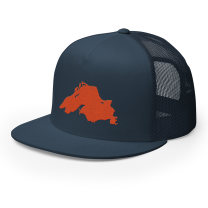 Lake Superior Trucker Hat | 5-Panel - Maple Leaf Orange