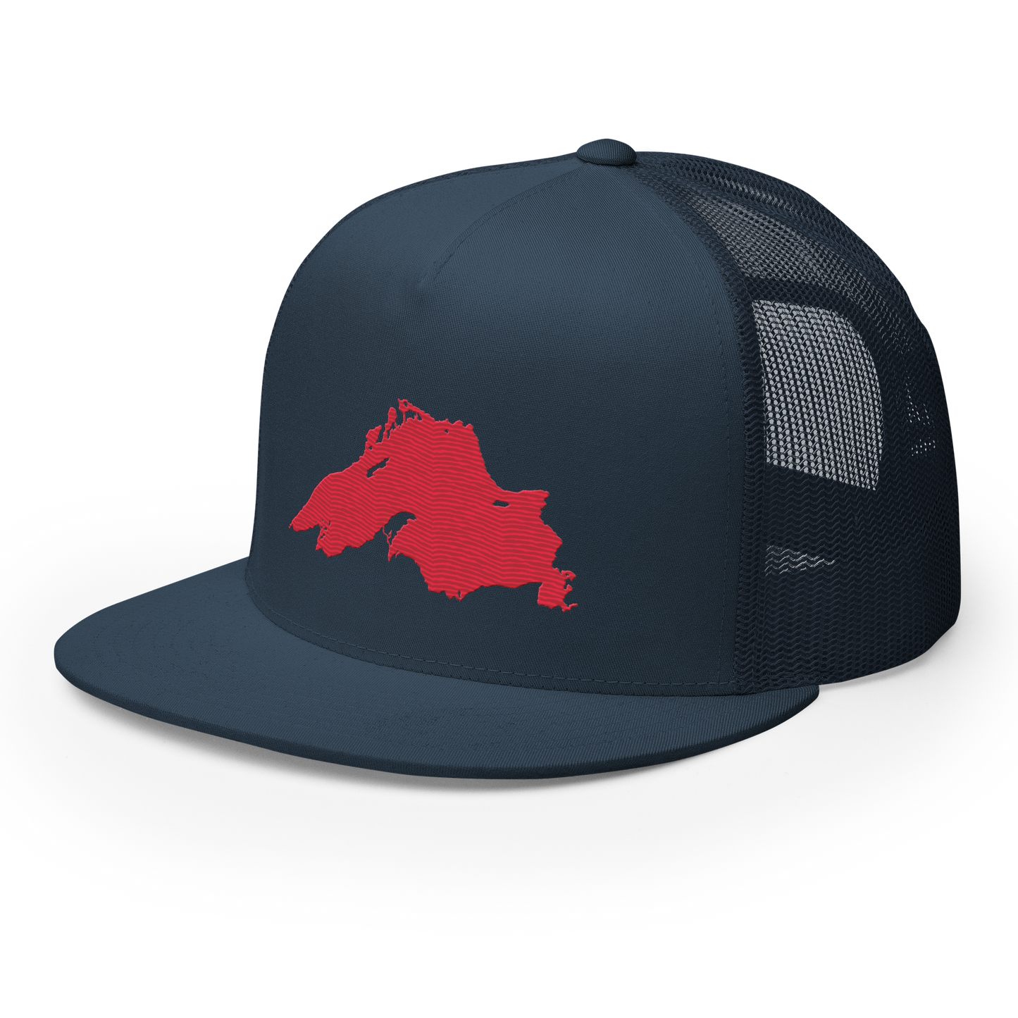 Lake Superior Trucker Hat | 5-Panel - Lighthouse Red