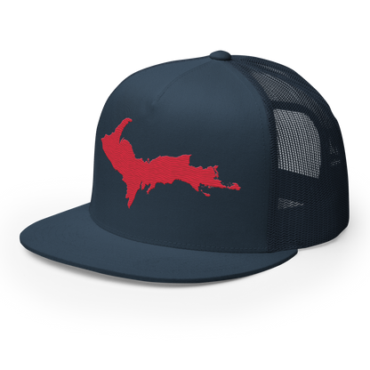 Upper Peninsula Trucker Hat | 5-Panel - Maple Leaf Orange