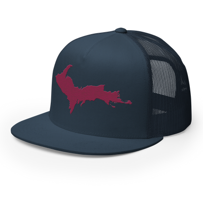 Upper Peninsula Trucker Hat | 5-Panel - Ruby Red