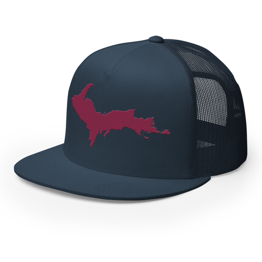 Upper Peninsula Trucker Hat | 5-Panel - Ruby Red