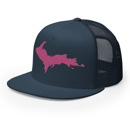 Upper Peninsula Trucker Hat | 5-Panel - Apple Blossom Pink