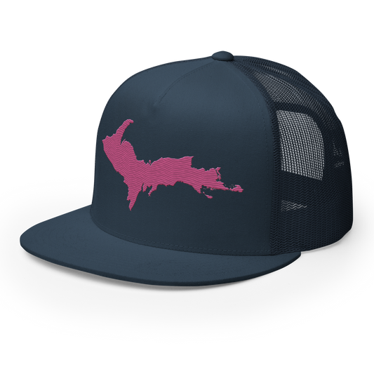 Upper Peninsula Trucker Hat | 5-Panel - Apple Blossom Pink