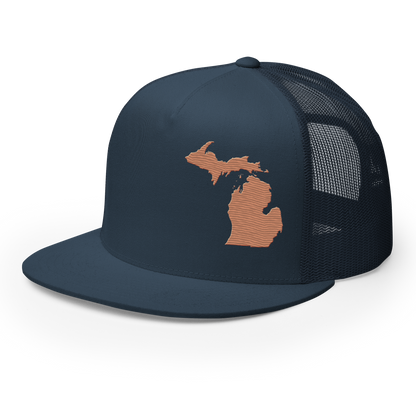 Michigan Trucker Hat | 5-Panel - Copper Outline