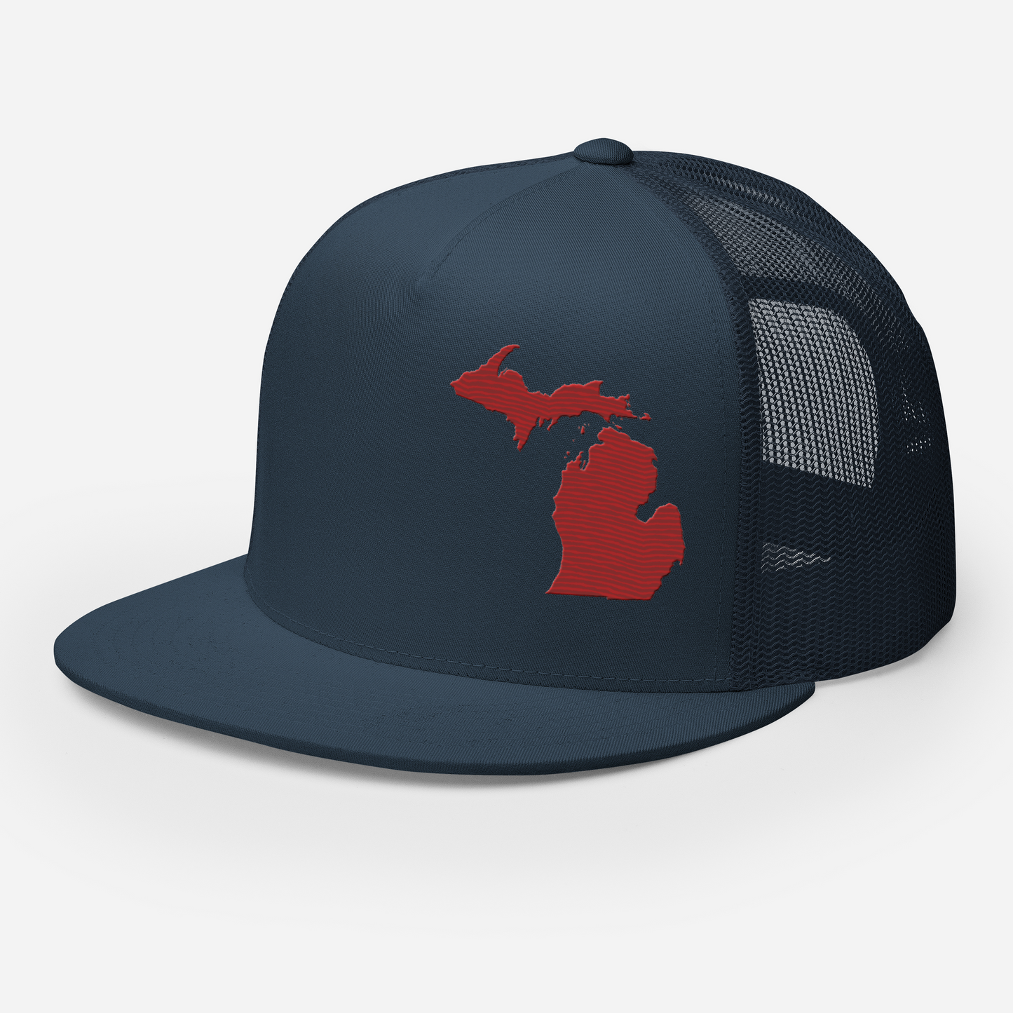 Michigan Trucker Hat | 5-Panel - Thimbleberry Red Outline