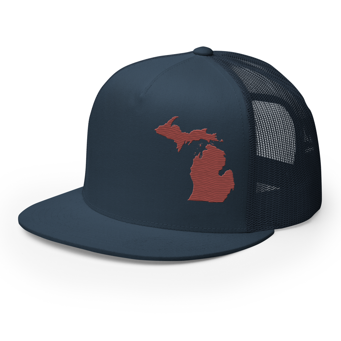 Michigan Trucker Hat | 5-Panel - Ore Dock Red Outline