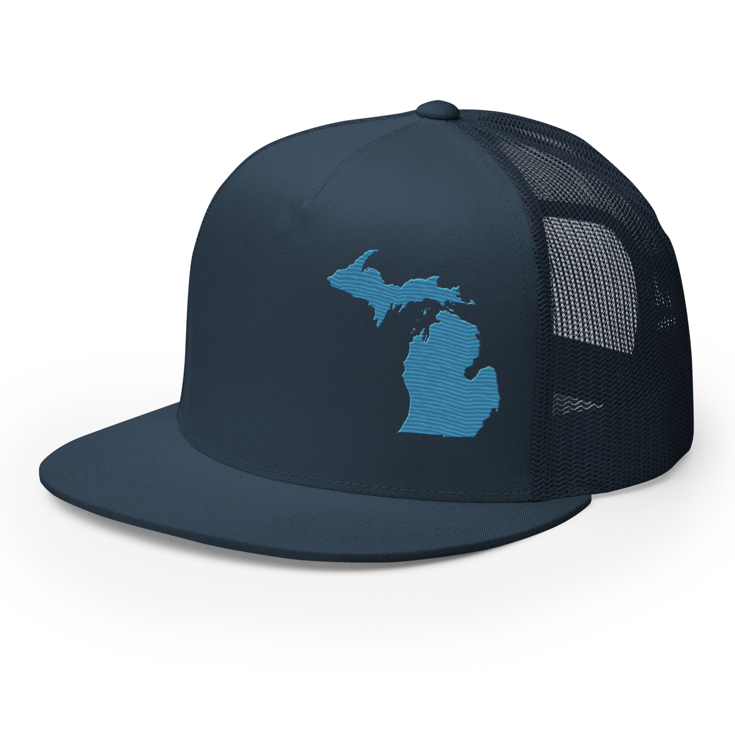 Michigan Trucker Hat | 5-Panel - Traverse Blue Outline