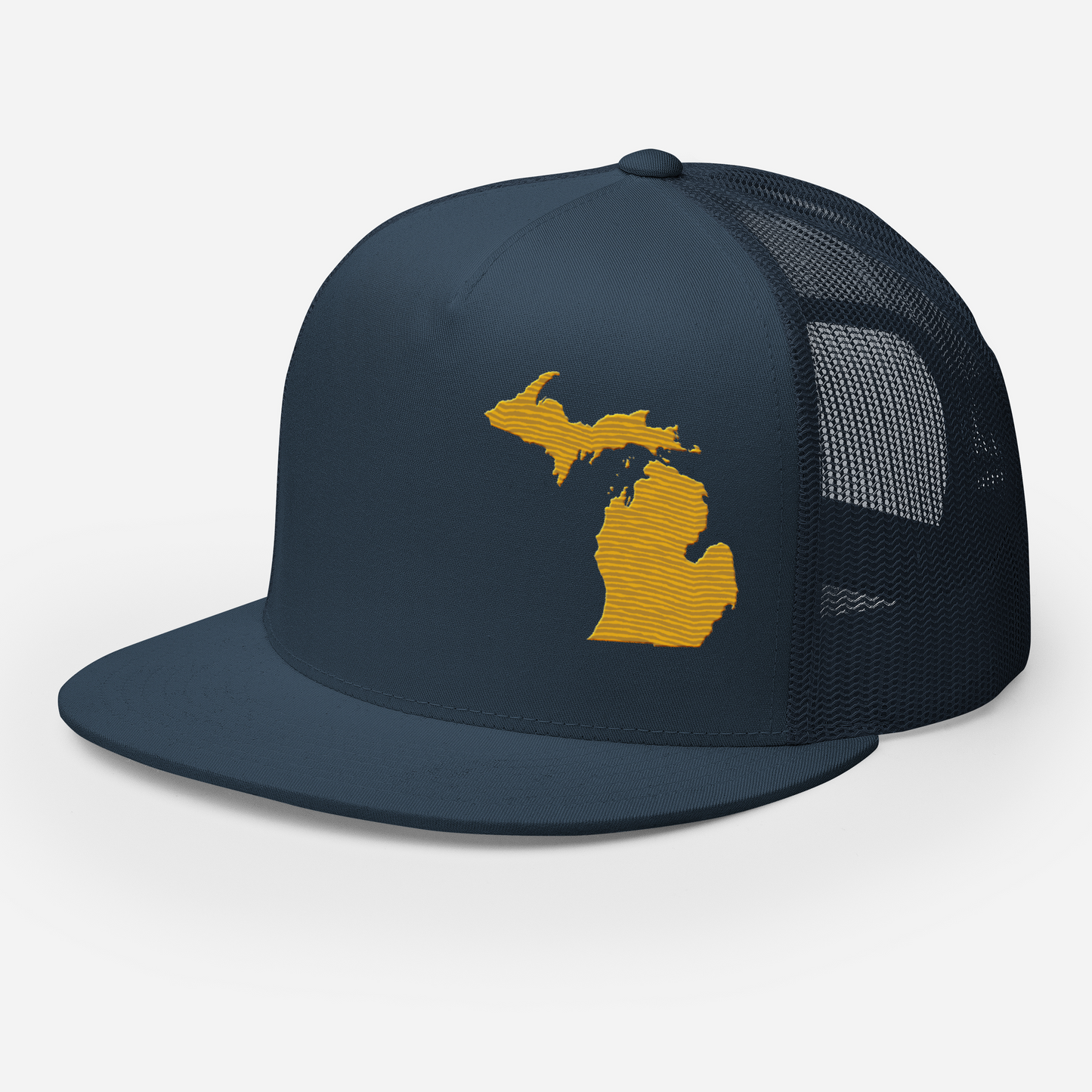 Michigan Trucker Hat | 5-Panel - Gold Outline