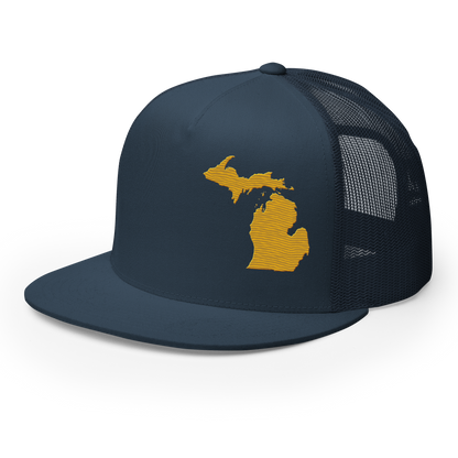 Michigan Trucker Hat | 5-Panel - Gold Outline