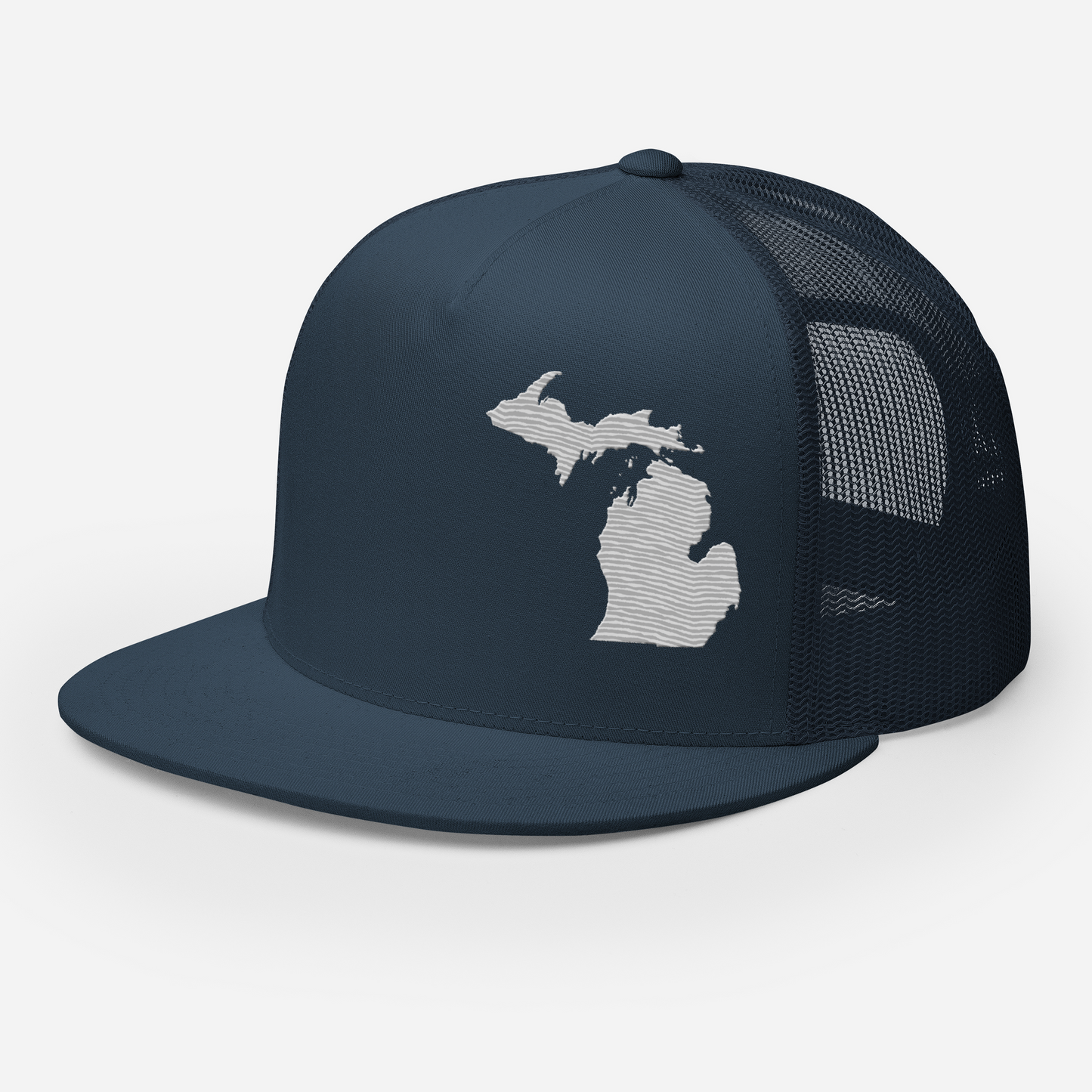 Michigan Trucker Hat | 5-Panel - Platinum Outline