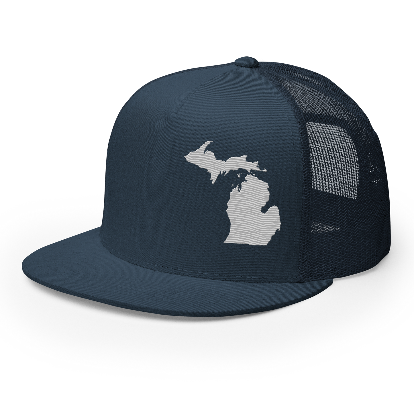 Michigan Trucker Hat | 5-Panel - Platinum Outline