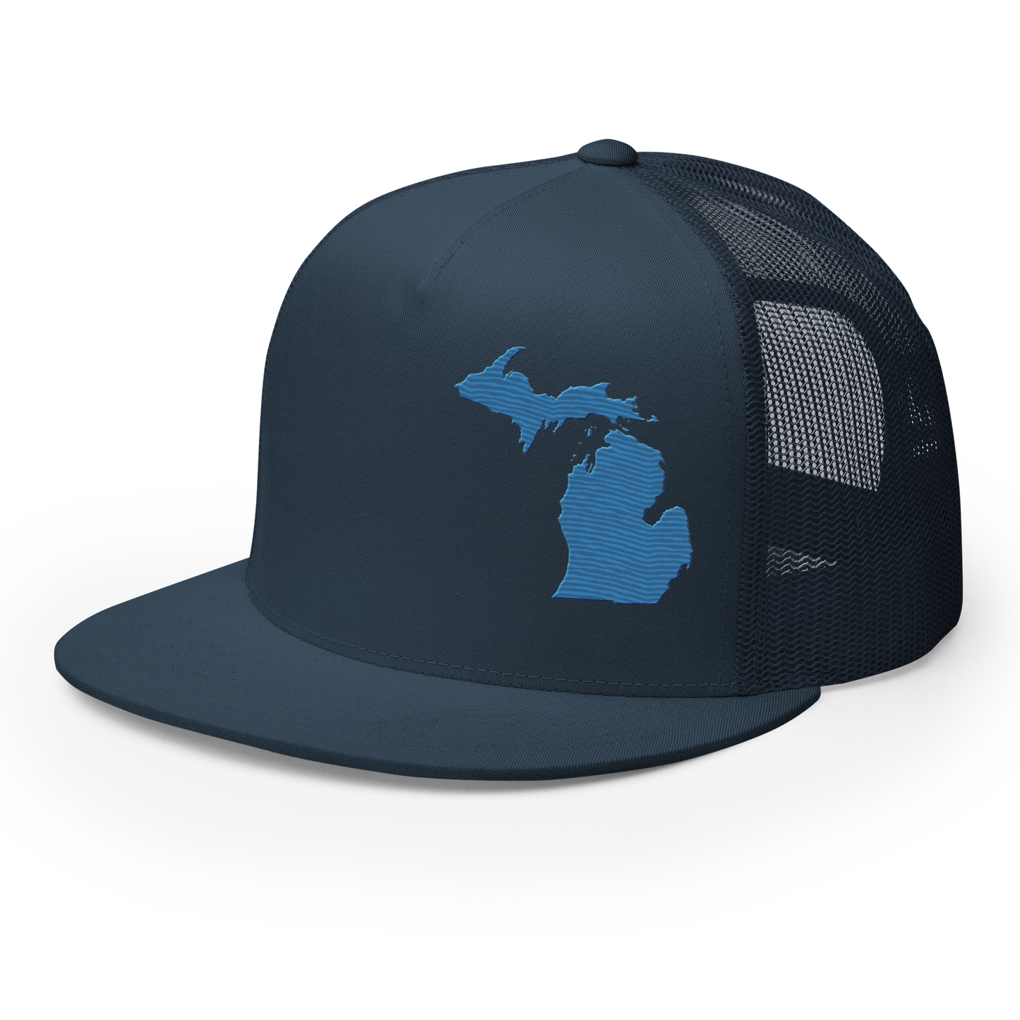 Michigan Trucker Hat | 5-Panel - Superior Blue Outline