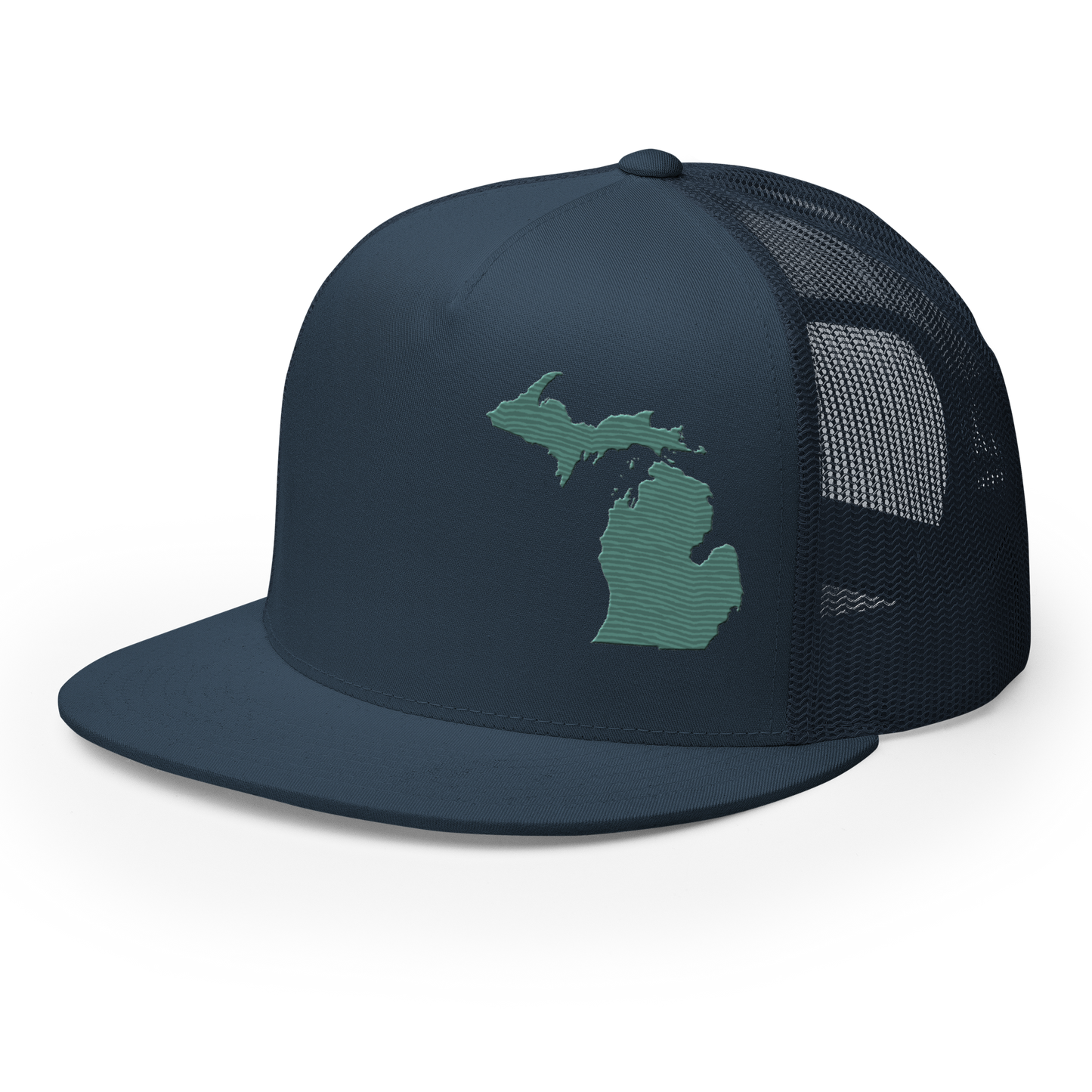 Michigan Trucker Hat | 5-Panel - Copper Green Outline