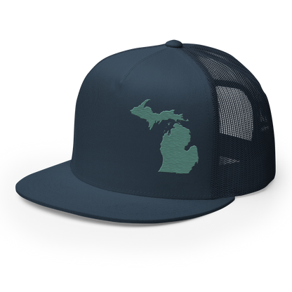 Michigan Trucker Hat | 5-Panel - Copper Green Outline